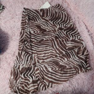 brown zebra printed skirt !! NWT !!